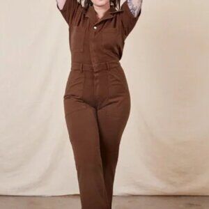 Big Bud Press - Fudgesicle / Brown Short Sleeve Jumpsuit - Size XS